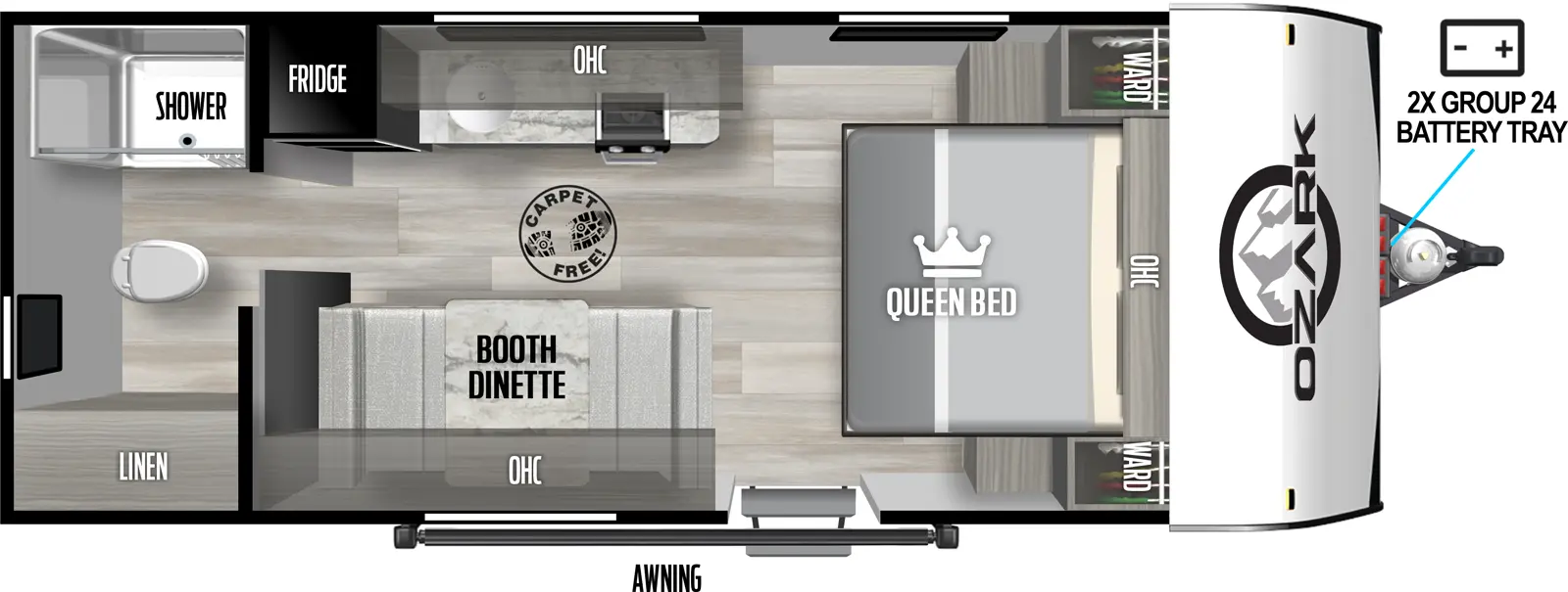 Ozark 1610RBLE Floorplan